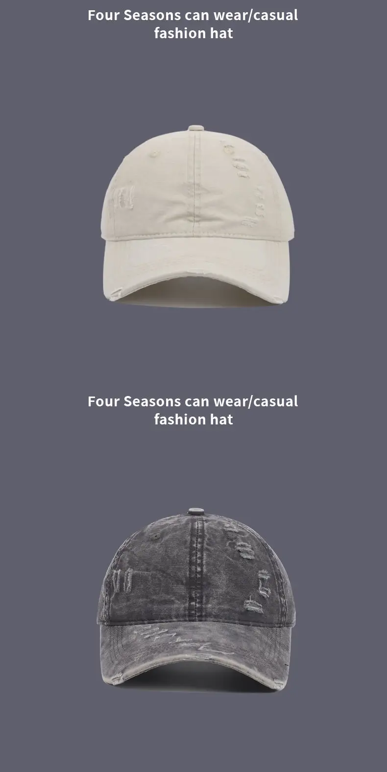 Men Black Washed Baseball Cap Vintage Duckbill — feature 11
