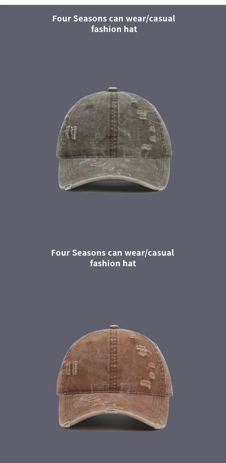 Men Black Washed Baseball Cap Vintage Duckbill — feature 12