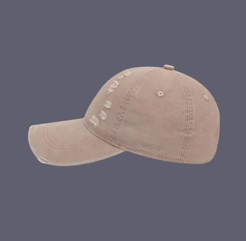 Men Black Washed Baseball Cap Vintage Duckbill — feature 15