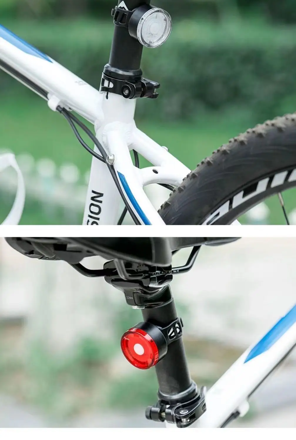 Bicycle Night Riding Light Mountain Road Bike Tail Light Night Riding Light Bicycle Warning Light Cycling Round Tail Light Sports Outdoor — feature 12