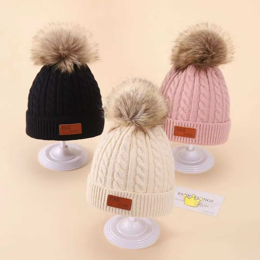 2025 New Kidsren's Hat, Scarf and Gloves Three-Piece Set Autumn and Winter New Warm Baby Woolen Hat Knitted Scarf — feature 12