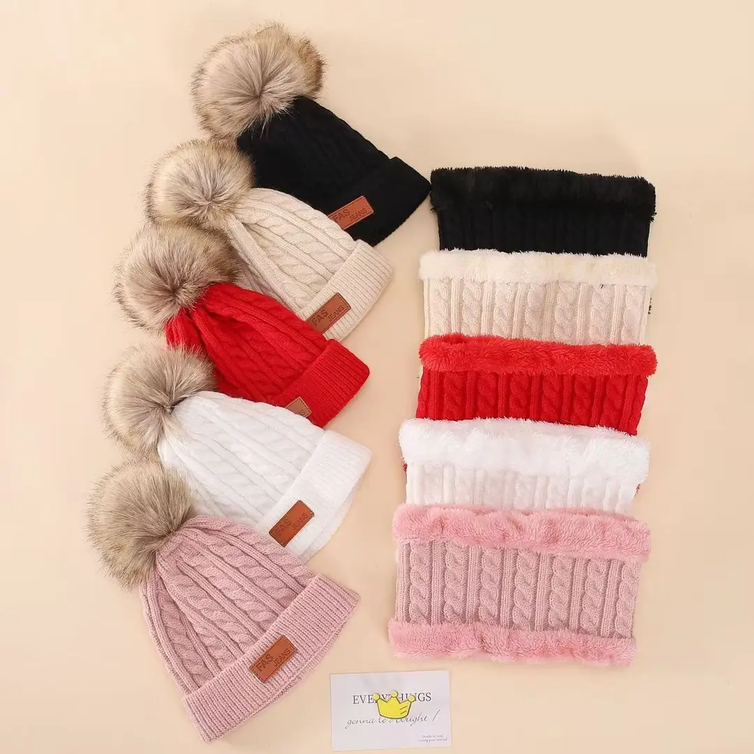 2025 New Kidsren's Hat, Scarf and Gloves Three-Piece Set Autumn and Winter New Warm Baby Woolen Hat Knitted Scarf — feature 9