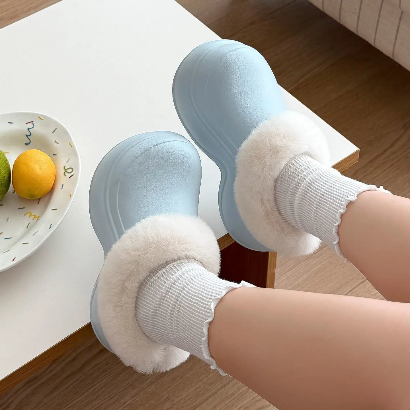 Women Thick Soft Slippers Warm Non-Smellly Brown - Image 6