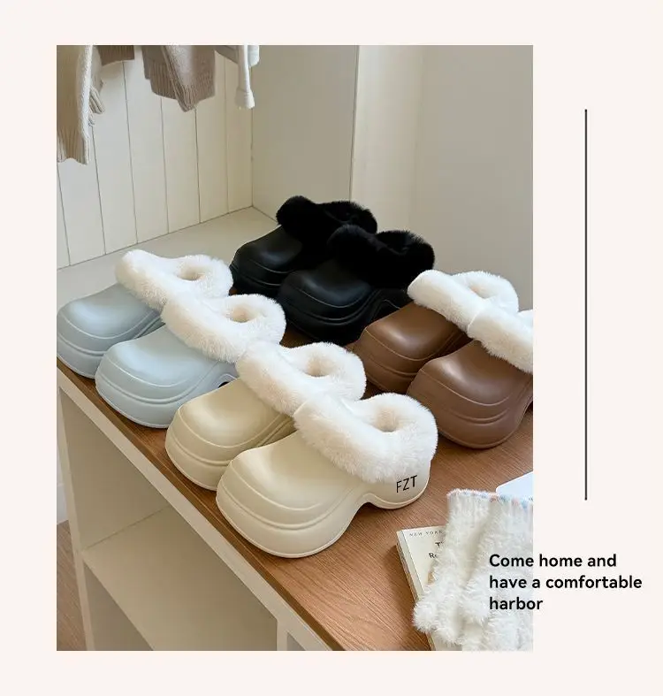 Women Thick Soft Slippers Warm Non-Smellly Brown — feature 12