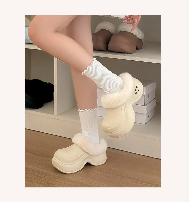 Women Thick Soft Slippers Warm Non-Smellly Brown — feature 14