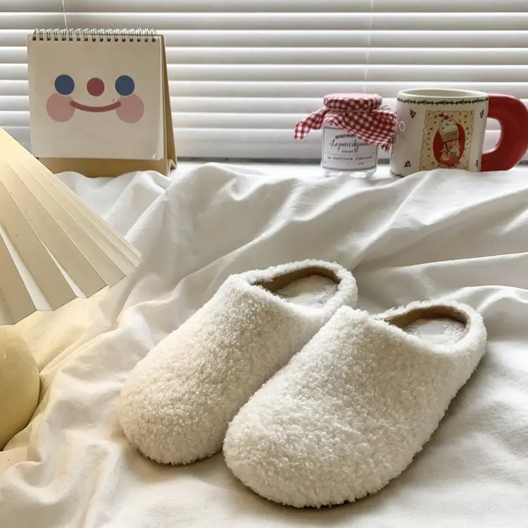 2025 New Autumn and Winter Baotou Fur Slippers for Women to Wear Flat-Soled Plush Warm Indoor Cotton Slippers Wholesale