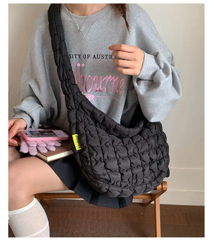 2025 Korean New Pleated White Shoulder Bag — feature 22