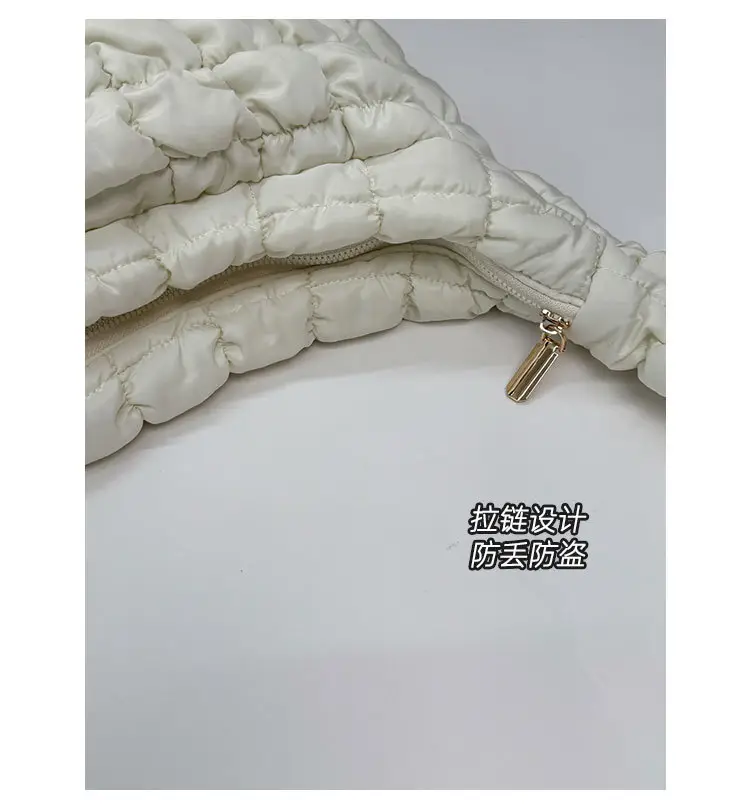 2025 Korean New Pleated White Shoulder Bag — feature 8
