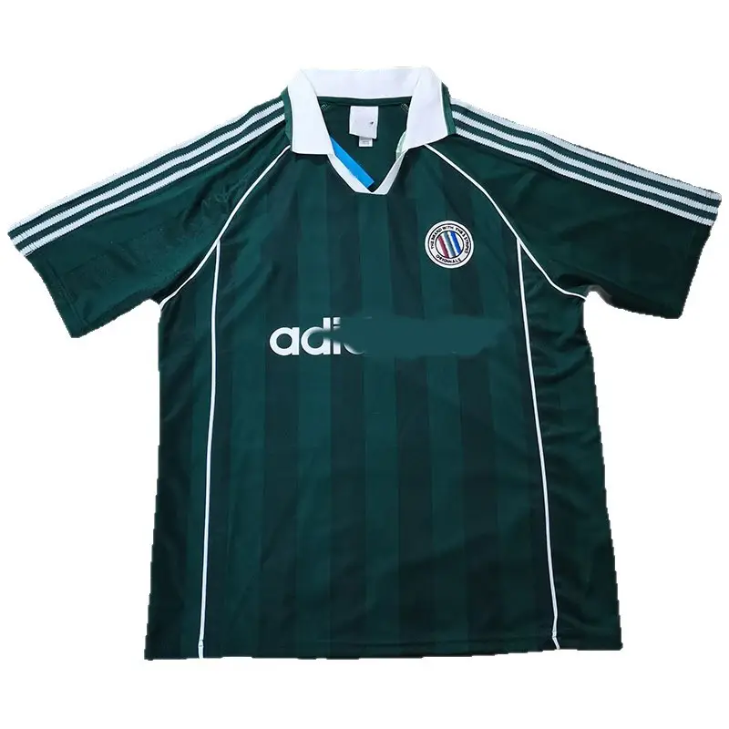 Cross-Border Popular Retro Three-Leaf Green Short-Sleeved Football Uniform Jersey