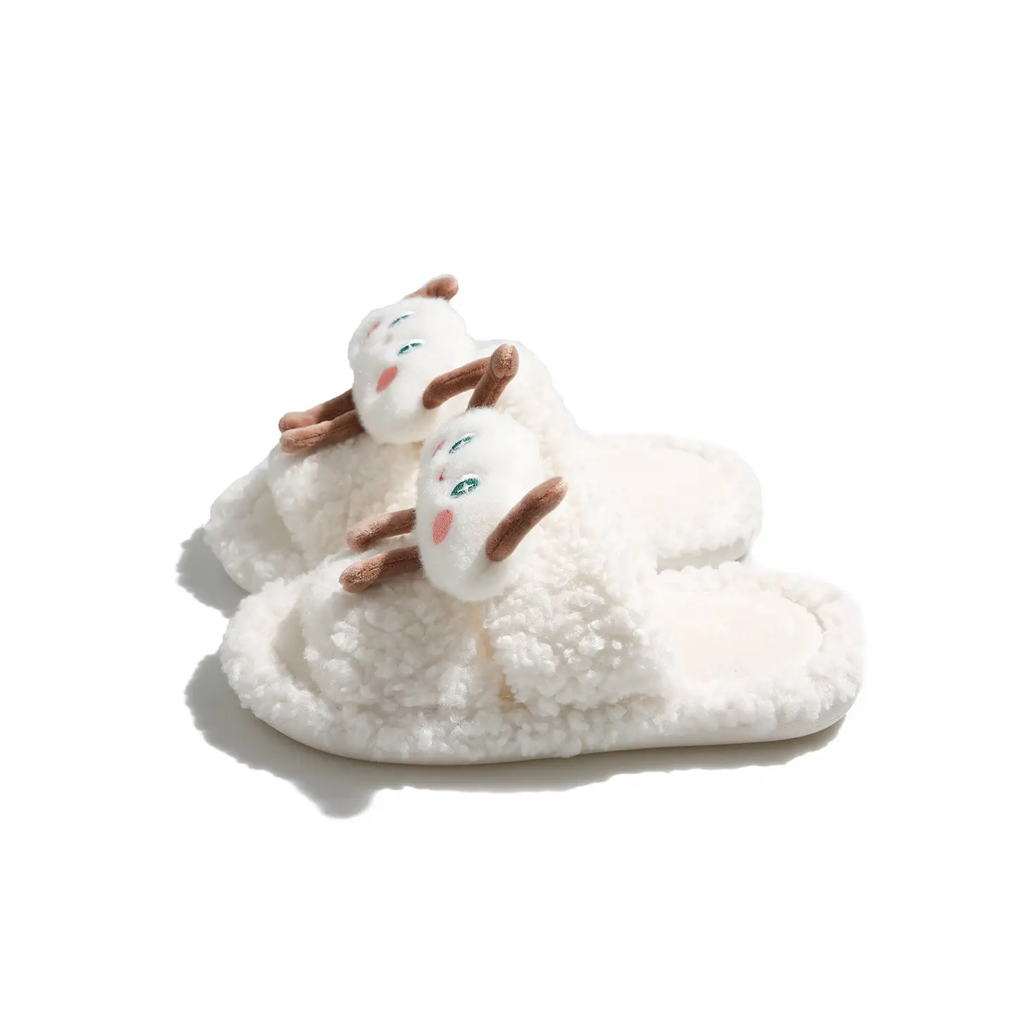 Winter Furry Cloud Slippers for Women Non-Slip Cotton - Image 7