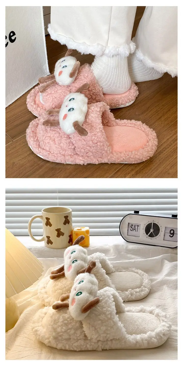 Winter Furry Cloud Slippers for Women Non-Slip Cotton — feature 16