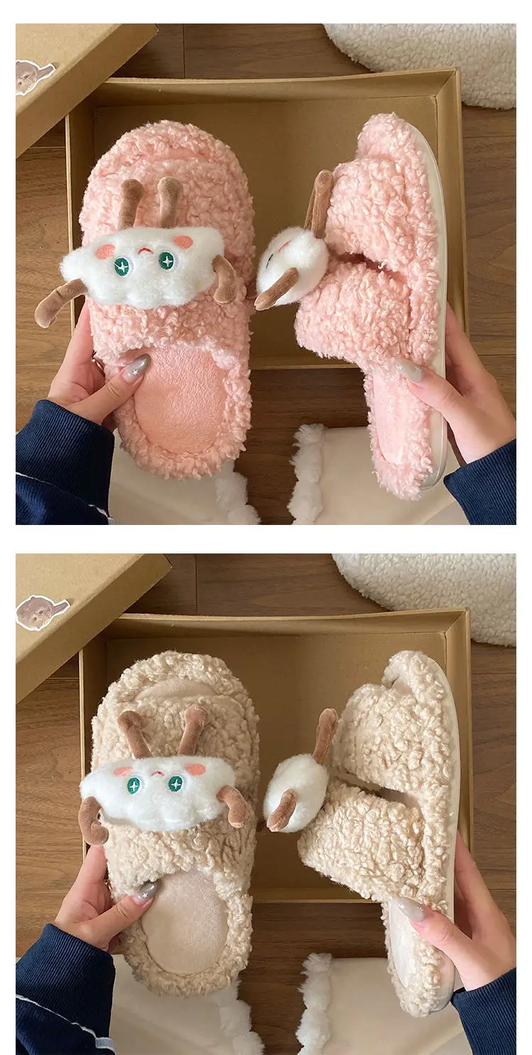 Winter Furry Cloud Slippers for Women Non-Slip Cotton — feature 18