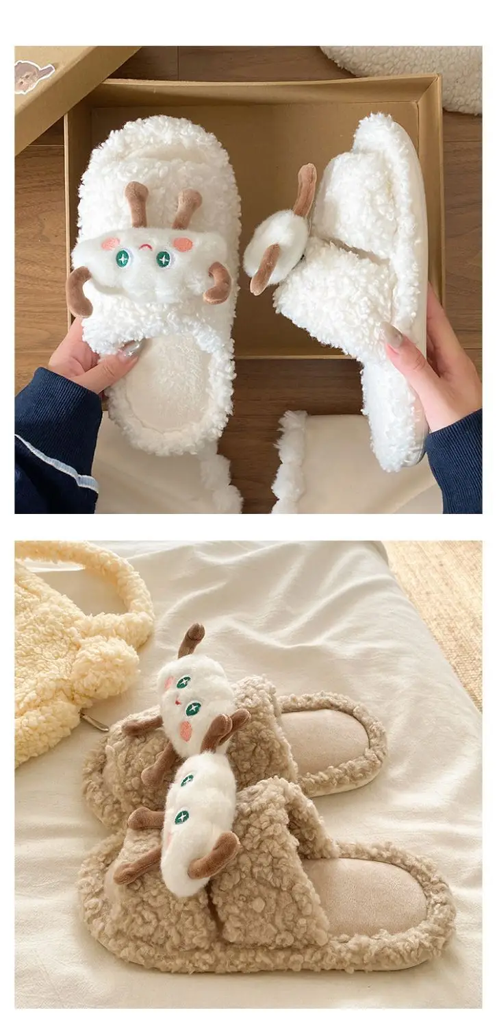 Winter Furry Cloud Slippers for Women Non-Slip Cotton — feature 19