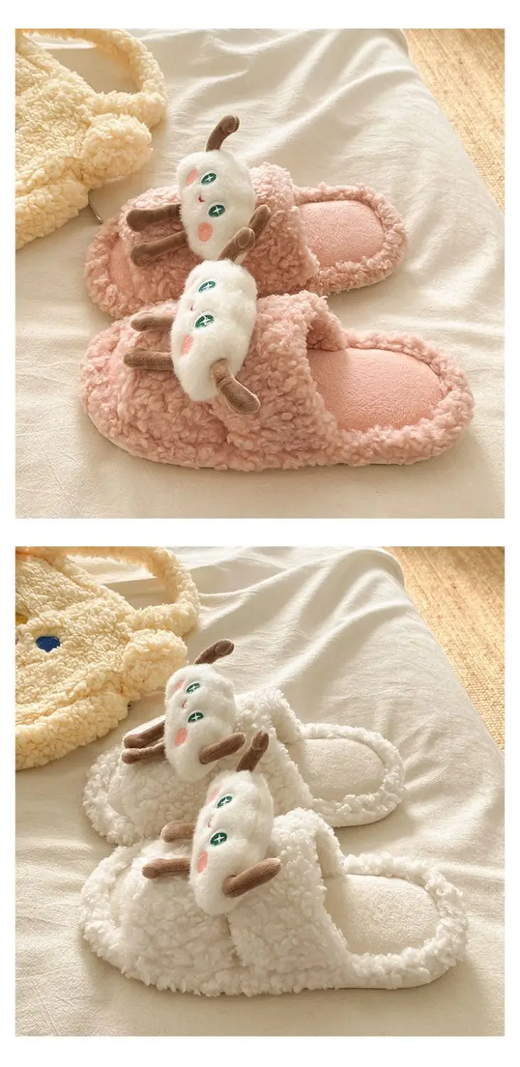 Winter Furry Cloud Slippers for Women Non-Slip Cotton — feature 20