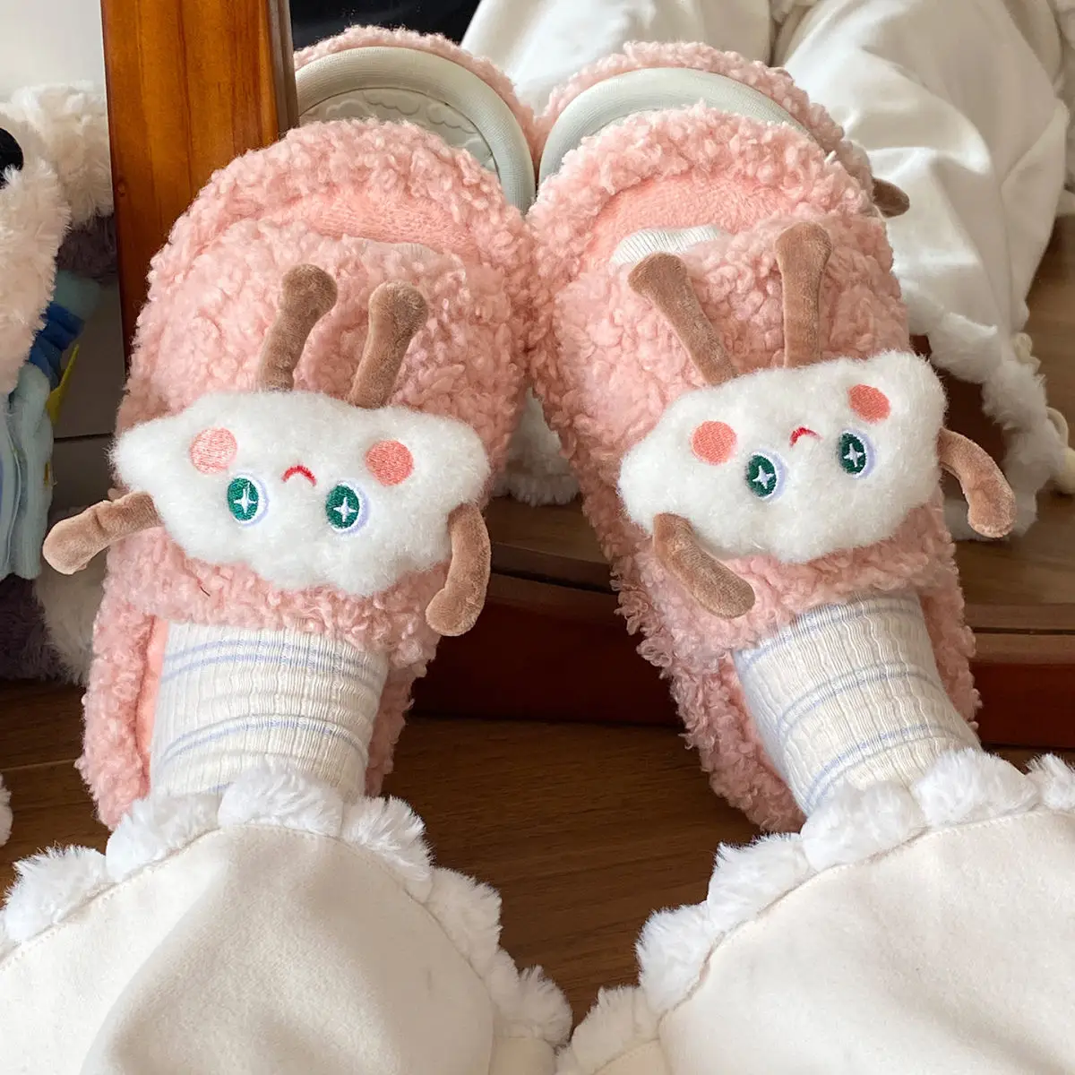 Winter Furry Cloud Slippers for Women Non-Slip Cotton — feature 27