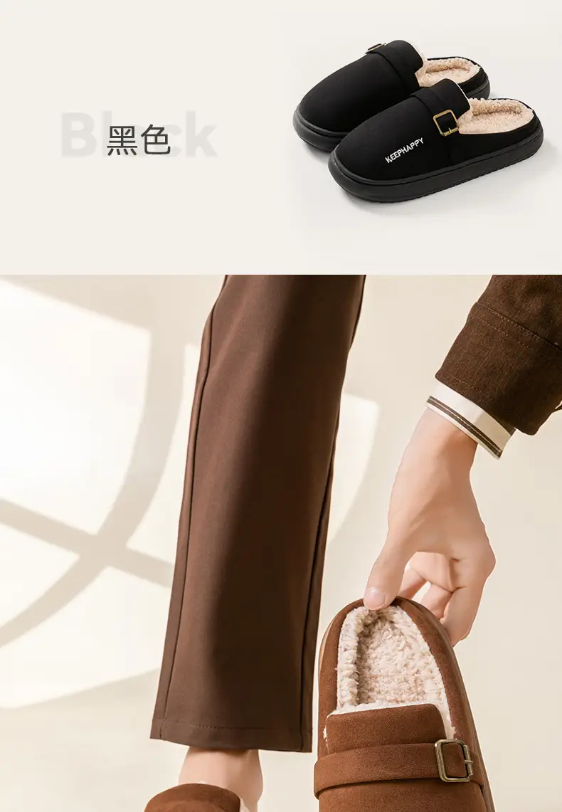 New Retro Birkenstock Cotton Slippers for Men, Winter Home Indoor Winter Warm Cotton Slippers for Women, Fleece-Lined and Thickeneded for Outer Wear — feature 12