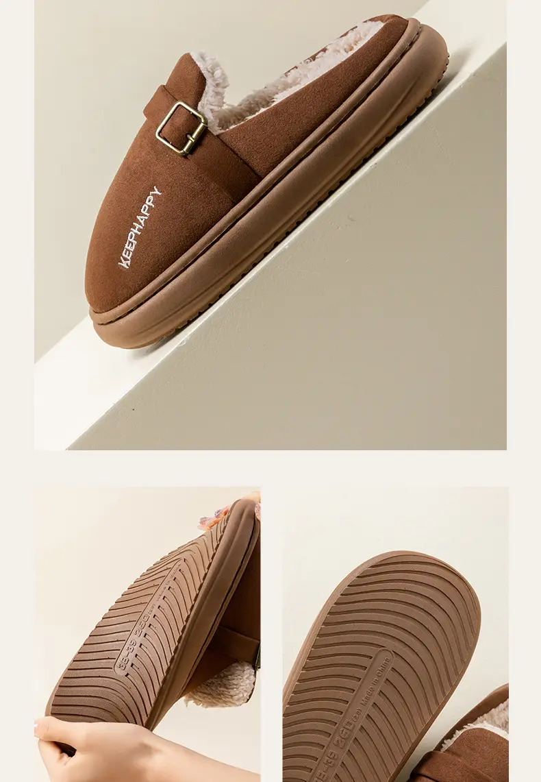 New Retro Birkenstock Cotton Slippers for Men, Winter Home Indoor Winter Warm Cotton Slippers for Women, Fleece-Lined and Thickeneded for Outer Wear — feature 14