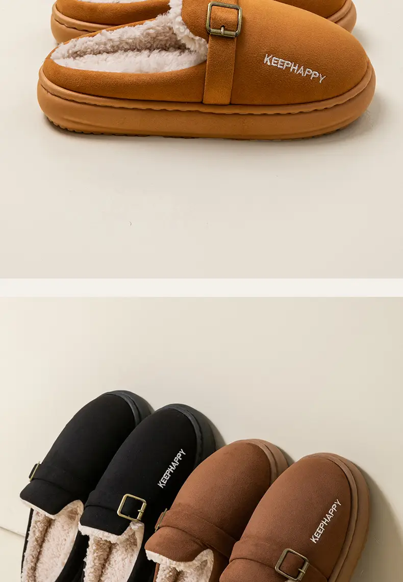 New Retro Birkenstock Cotton Slippers for Men, Winter Home Indoor Winter Warm Cotton Slippers for Women, Fleece-Lined and Thickeneded for Outer Wear — feature 16