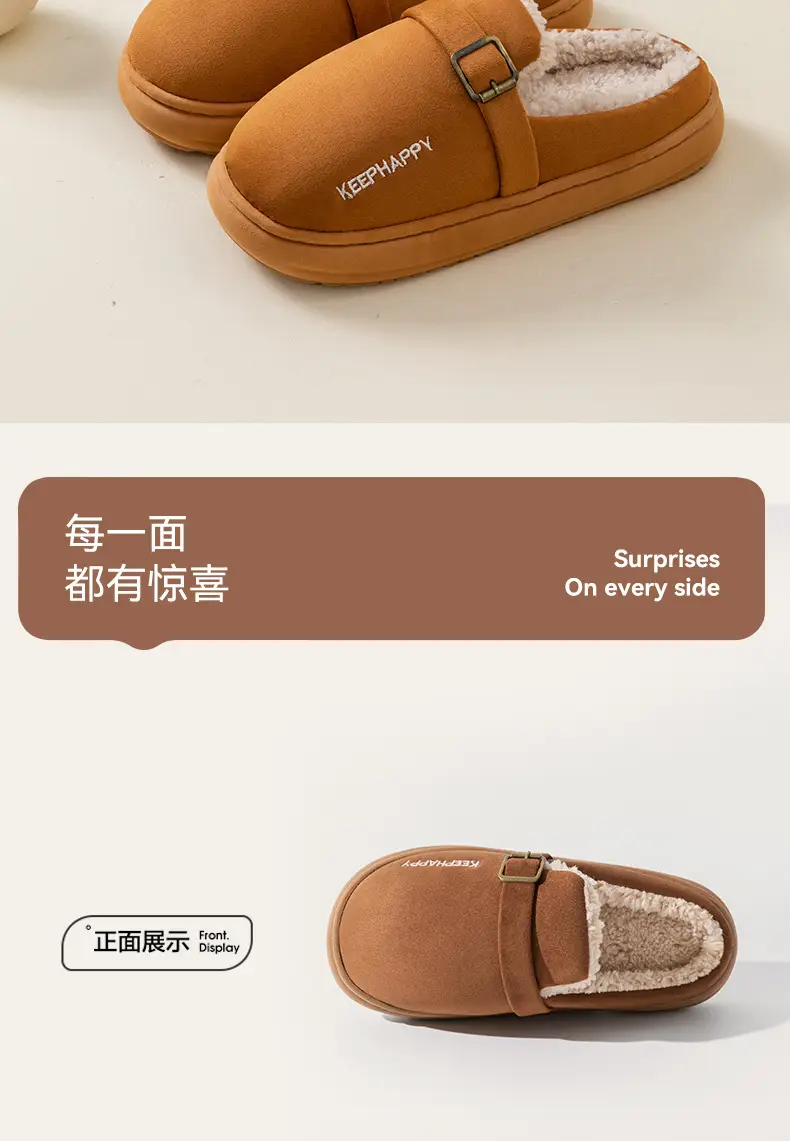 New Retro Birkenstock Cotton Slippers for Men, Winter Home Indoor Winter Warm Cotton Slippers for Women, Fleece-Lined and Thickeneded for Outer Wear — feature 18