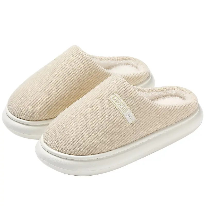 Home Cotton Slippers for Women, Winter Indoor Plush Warm Non-Slip Slippers for Men, Bedroom Winter Cotton Slippers for Men, Wholesale - Image 9