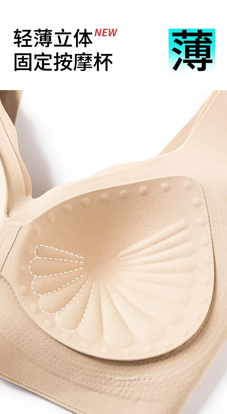 Liquid Foundation Underwear for Women with Small Busts, Jelly Soft Support, Ribbed Lift, Soft and Skin-Friendly, Comfortable, Wireless Bra — feature 10