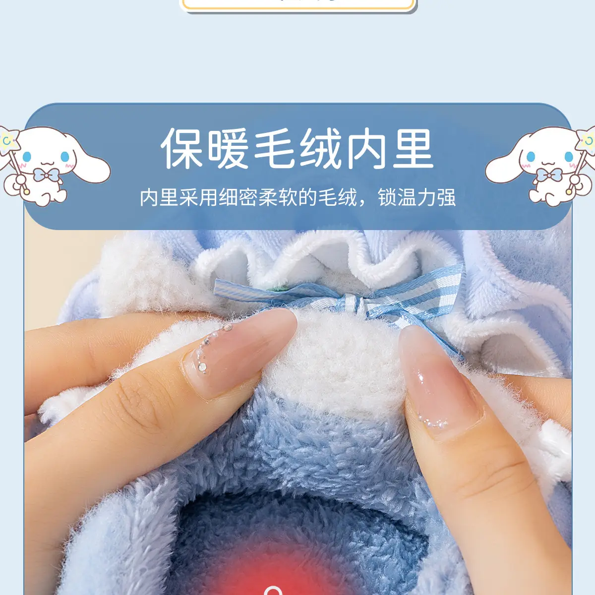 Cotton Slippers for Girls Blue Winter 2023 — feature 5