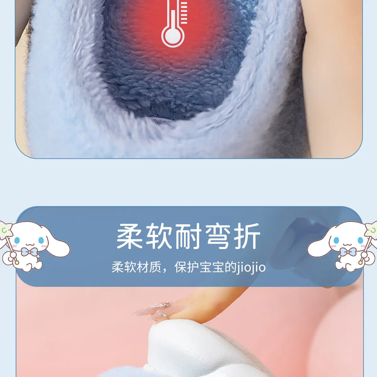 Cotton Slippers for Girls Blue Winter 2023 — feature 6