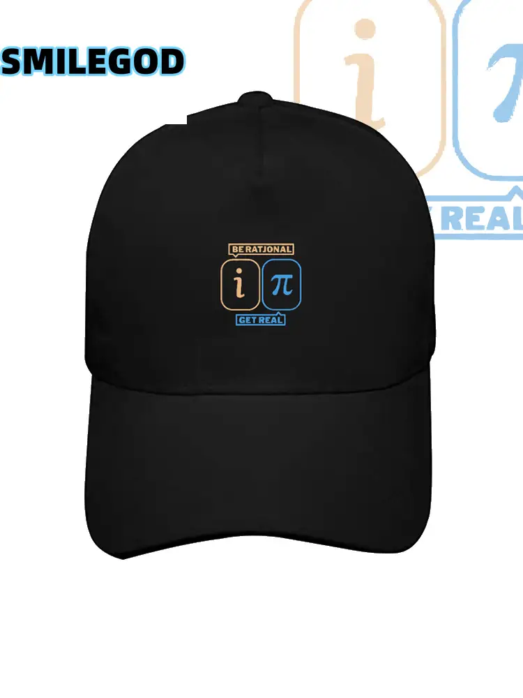 Men White Math Formula Cap with i & π Design — feature 4