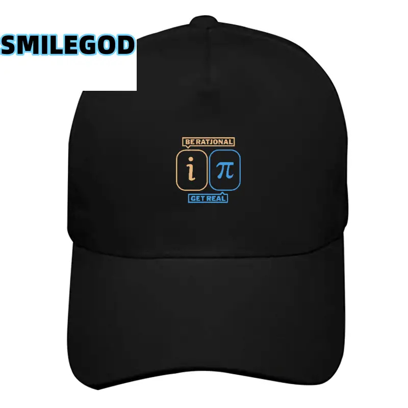 Men White Math Formula Cap with i & π Design