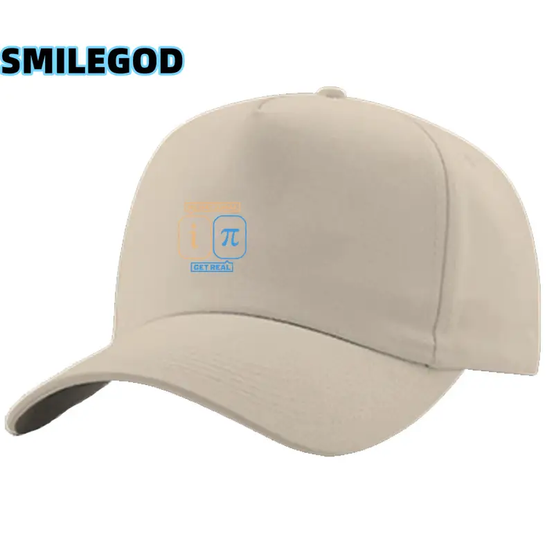 Men White Math Formula Cap with i & π Design