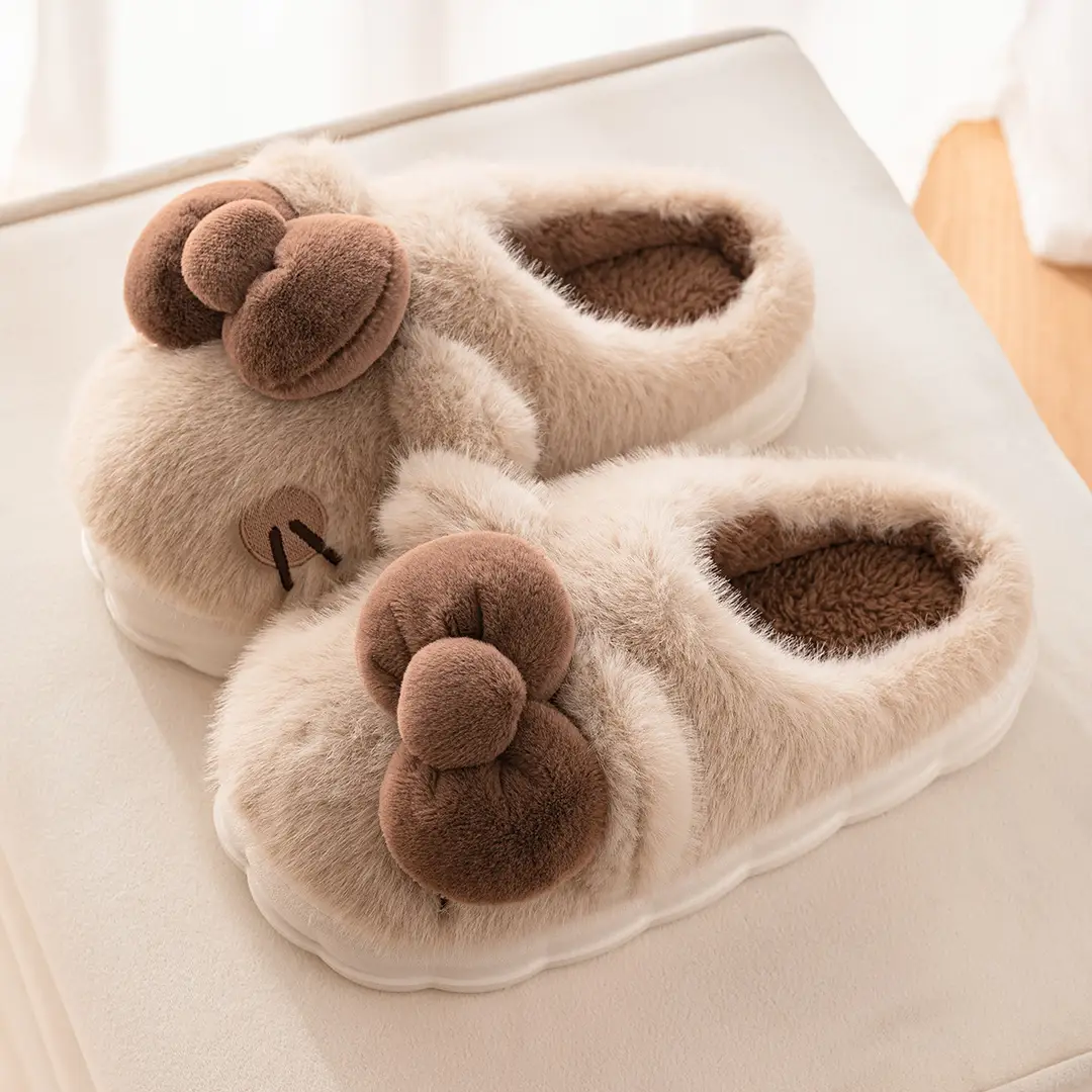 Lidani Cotton Slippers for Women, Autumn and Winter 2025 New Style, Indoor Home Warm and Cute Plush Slippers for Winter