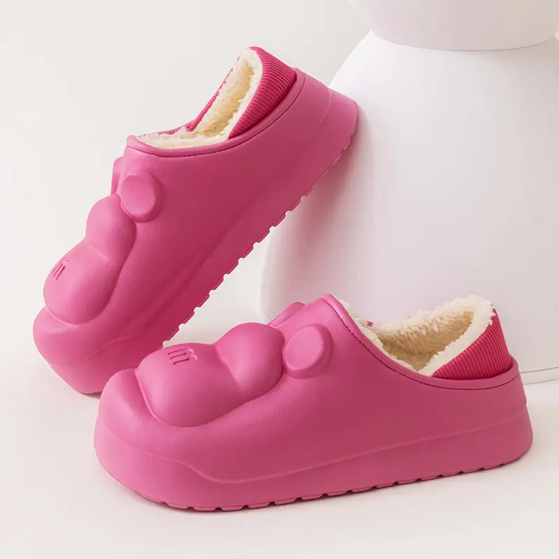 Qida Shun New Autumn and Winter Cotton Slippers, Indoor and Outdoor Waterproof Cotton Shoes, Warm Couple Slippers, Thickened Eva Cotton Slippers Wholesale - Image 5