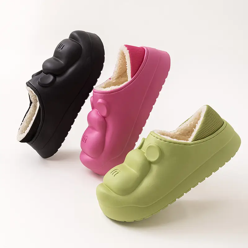 Qida Shun New Autumn and Winter Cotton Slippers, Indoor and Outdoor Waterproof Cotton Shoes, Warm Couple Slippers, Thickened Eva Cotton Slippers Wholesale - Image 6