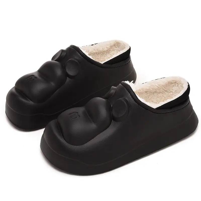 Qida Shun New Autumn and Winter Cotton Slippers, Indoor and Outdoor Waterproof Cotton Shoes, Warm Couple Slippers, Thickened Eva Cotton Slippers Wholesale - Image 8