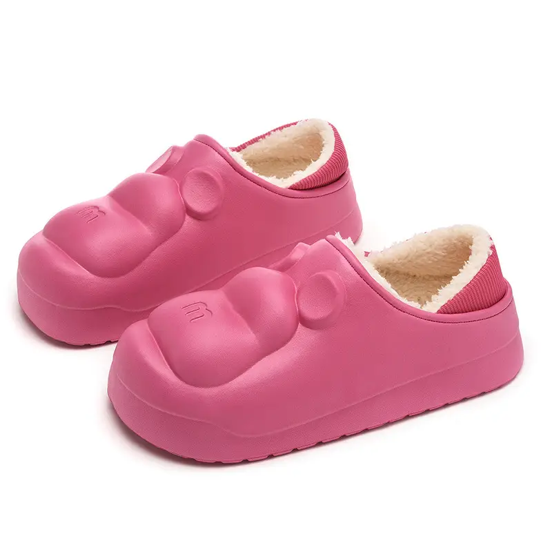 Qida Shun New Autumn and Winter Cotton Slippers, Indoor and Outdoor Waterproof Cotton Shoes, Warm Couple Slippers, Thickened Eva Cotton Slippers Wholesale - Image 3