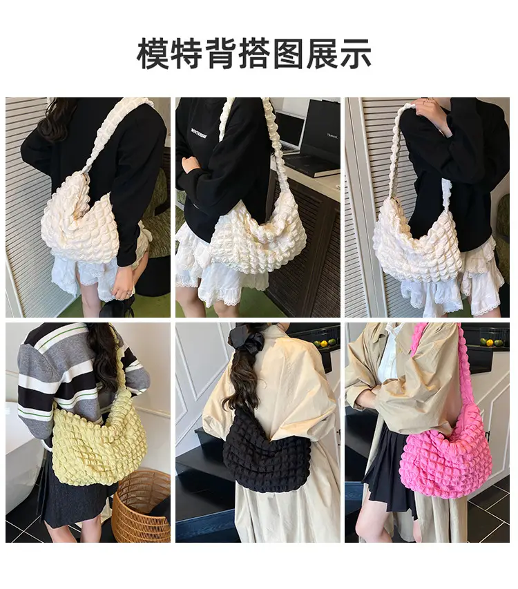Pure Color Heart Cloud Shoulder Bag for Women 2025 — feature 8