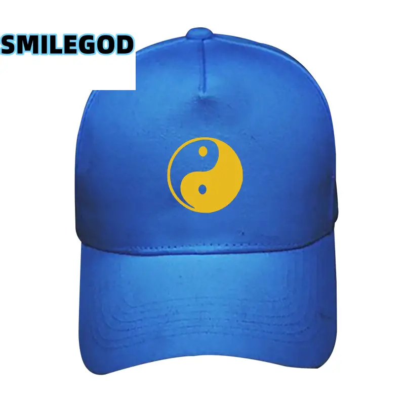 White Yin Yang Cap for Men Women Black