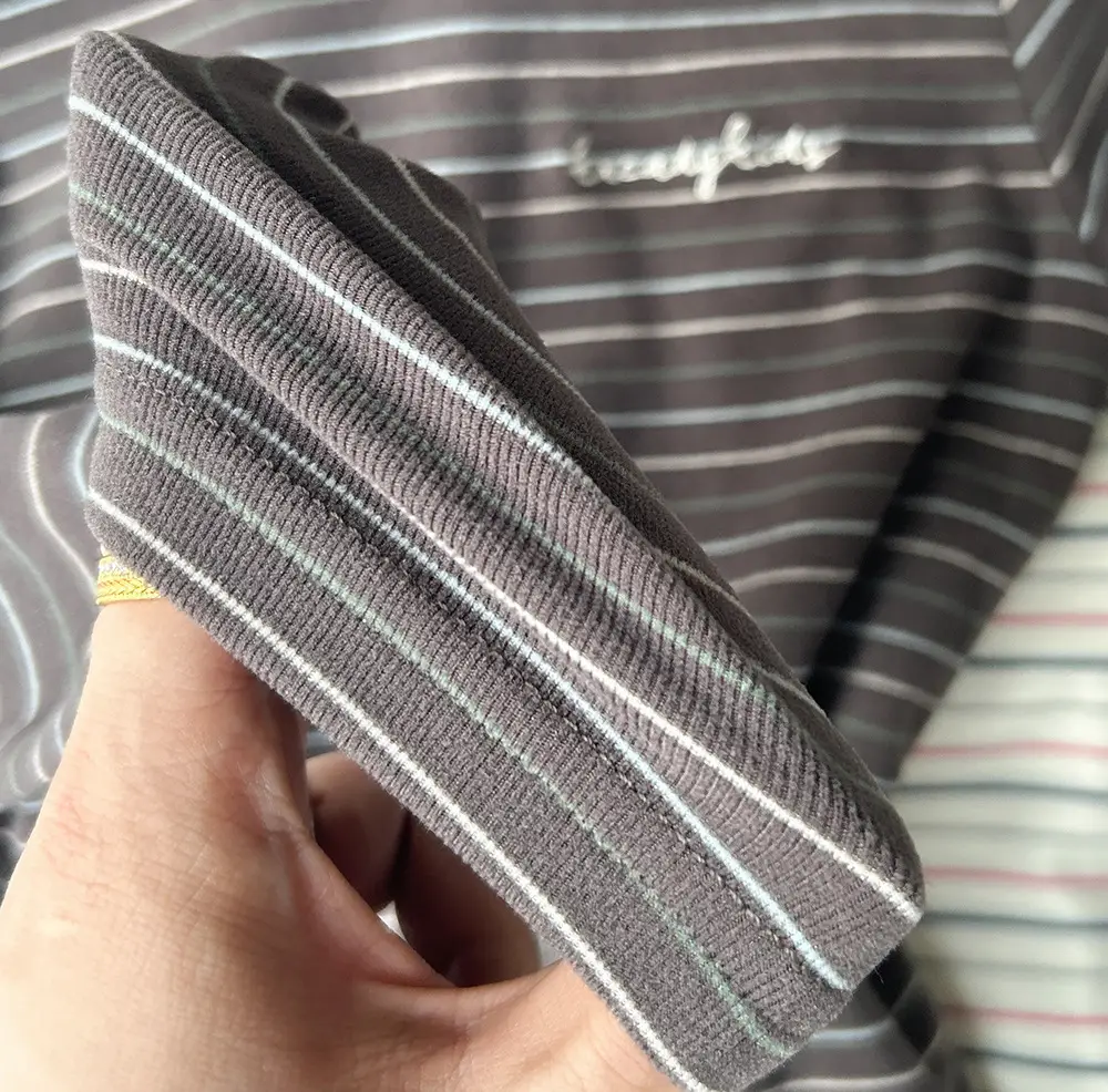 2025 Striped Mid-High Collar Boys Girls T-Shirt — feature 10