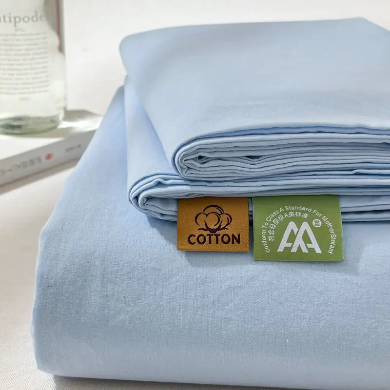 Class a Pure Cotton Washed Cotton Bed Pure Color Simple Cotton Quilt Single Double Cotton Single Bed Sheets Bedding