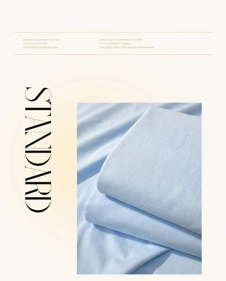 Class a Pure Cotton Washed Cotton Bed Pure Color Simple Cotton Quilt Single Double Cotton Single Bed Sheets Bedding — feature 15