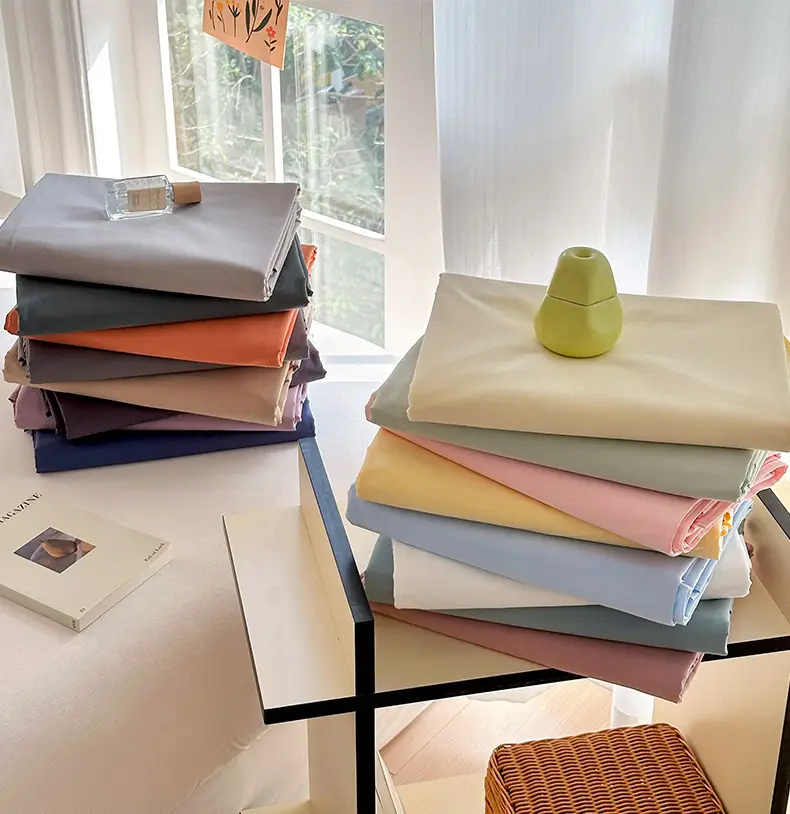 Class a Pure Cotton Washed Cotton Bed Pure Color Simple Cotton Quilt Single Double Cotton Single Bed Sheets Bedding — feature 7