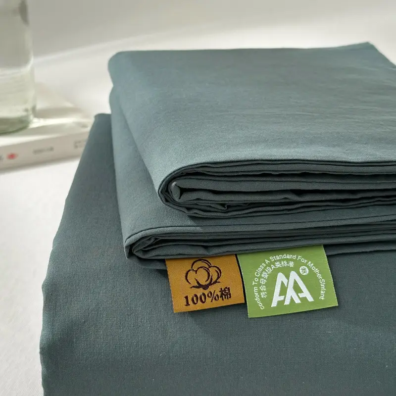 Class a Pure Cotton Washed Cotton Bed Pure Color Simple Cotton Quilt Single Double Cotton Single Bed Sheets Bedding
