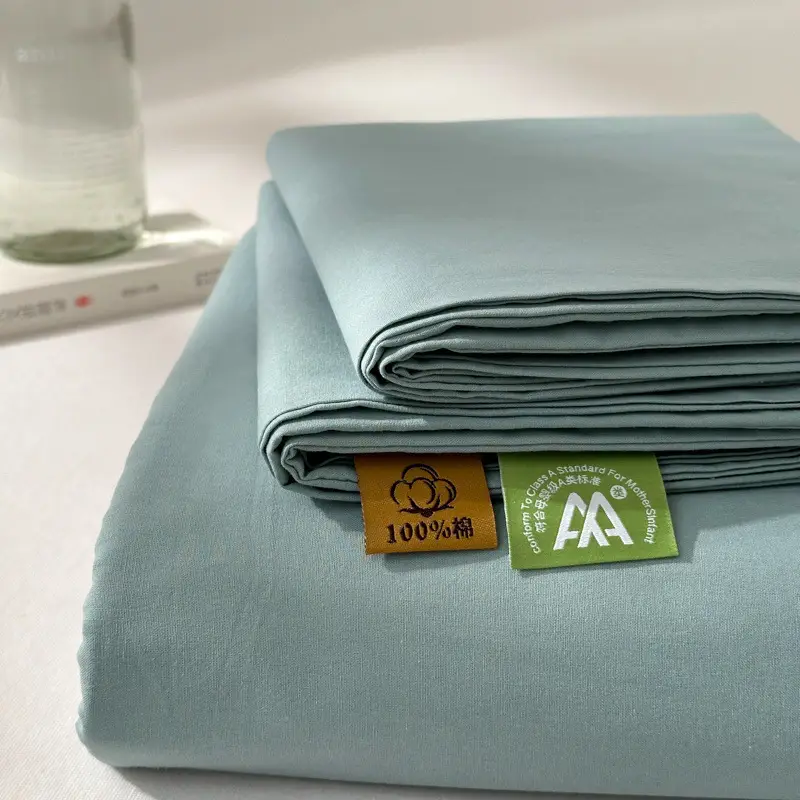 Class a Pure Cotton Washed Cotton Bed Pure Color Simple Cotton Quilt Single Double Cotton Single Bed Sheets Bedding