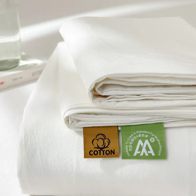 Class a Pure Cotton Washed Cotton Bed Pure Color Simple Cotton Quilt Single Double Cotton Single Bed Sheets Bedding