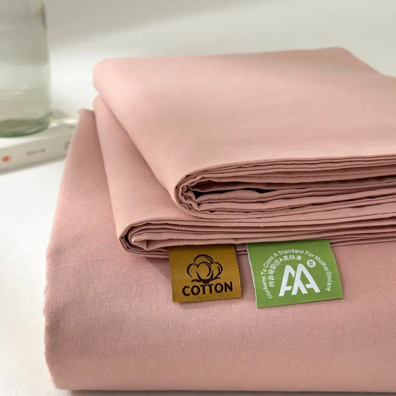 Class a Pure Cotton Washed Cotton Bed Pure Color Simple Cotton Quilt Single Double Cotton Single Bed Sheets Bedding
