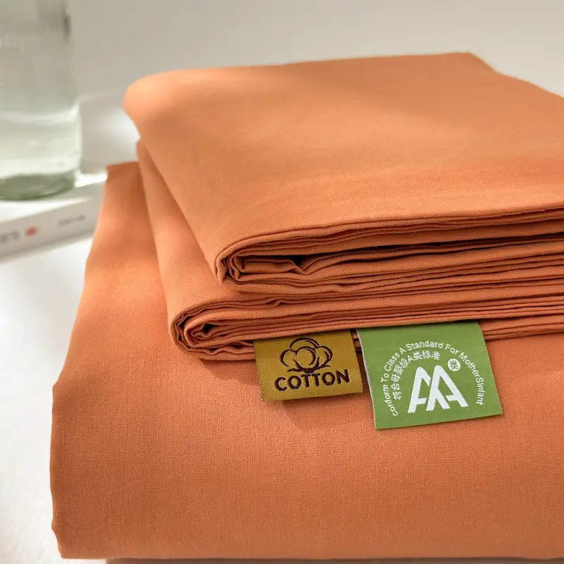 Class a Pure Cotton Washed Cotton Bed Pure Color Simple Cotton Quilt Single Double Cotton Single Bed Sheets Bedding