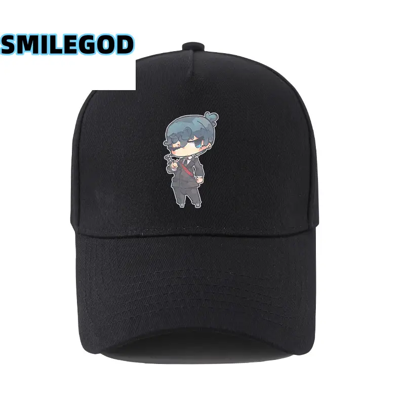 Navy Blue SMILEGOD Printed Baseball Cap for Men - Image 29