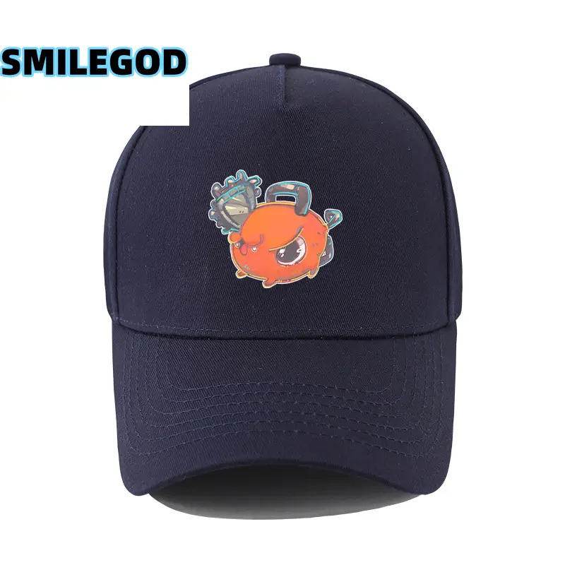 Navy Blue SMILEGOD Printed Baseball Cap for Men - Image 14