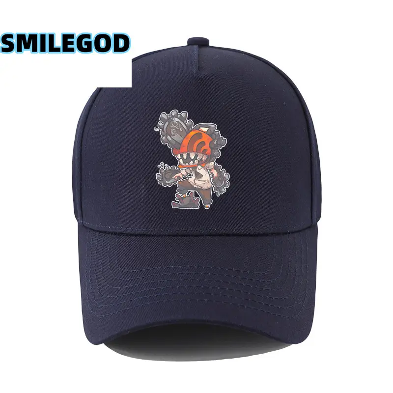 Navy Blue SMILEGOD Printed Baseball Cap for Men - Image 15