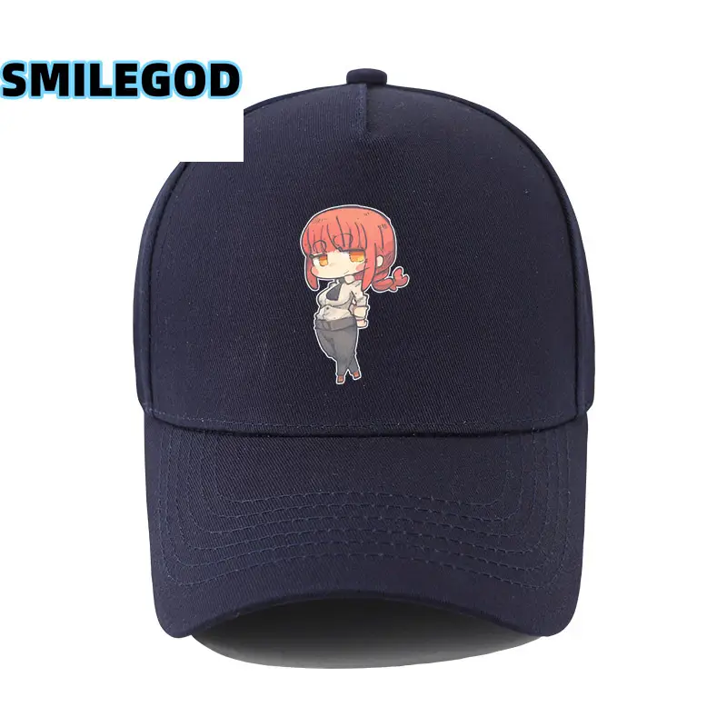 Navy Blue SMILEGOD Printed Baseball Cap for Men - Image 16